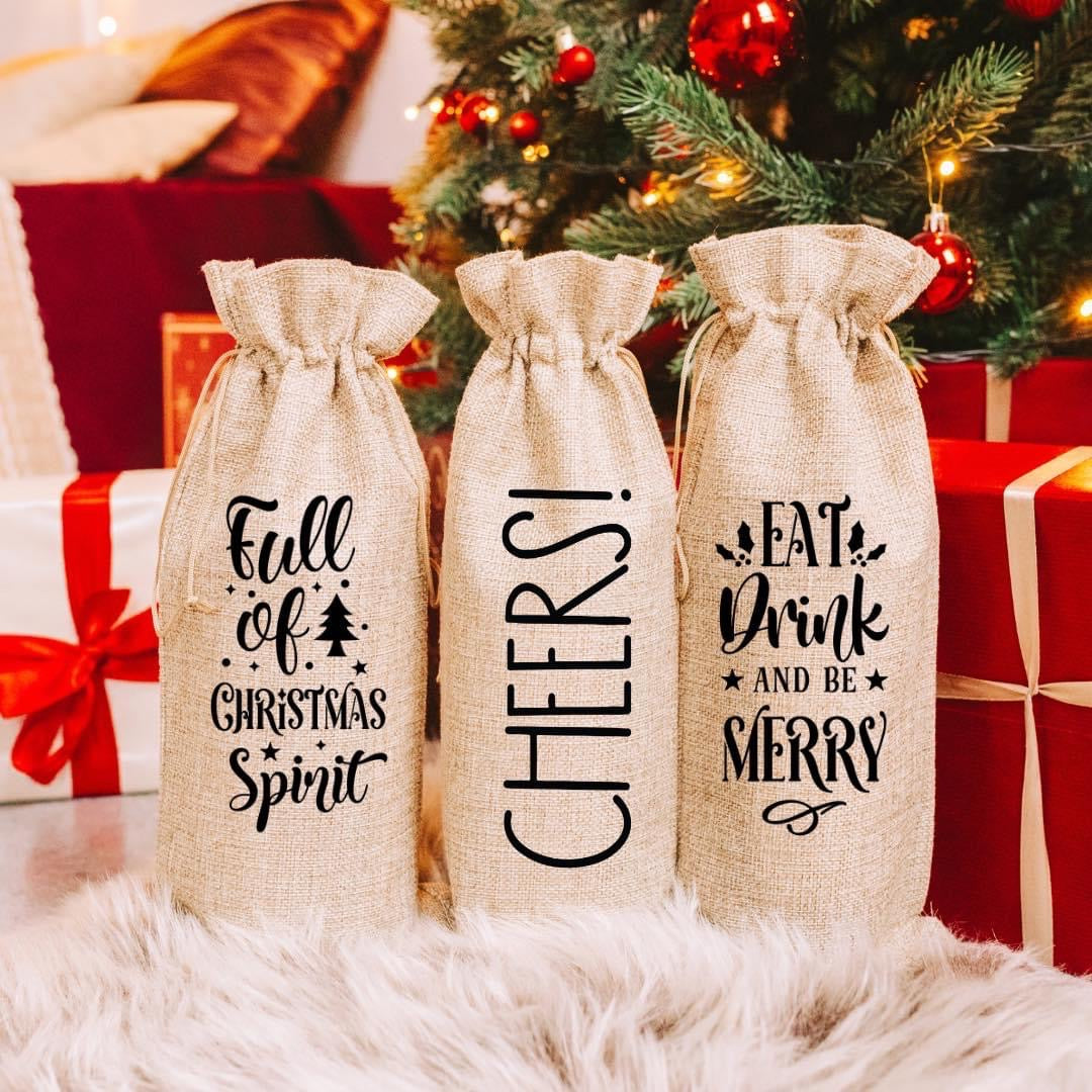 {Christmas) Wine Bags