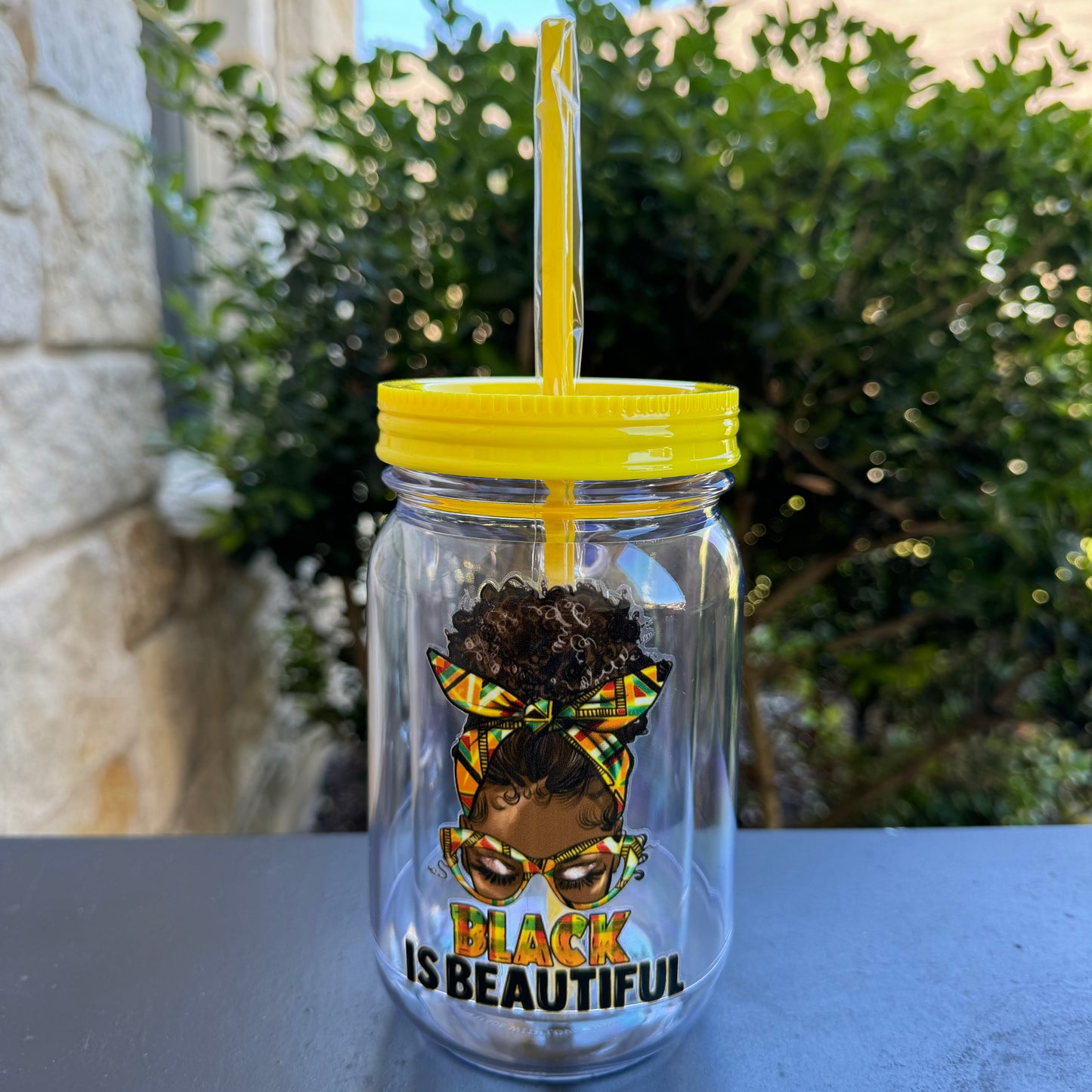 20oz • Plastic Mason Jar