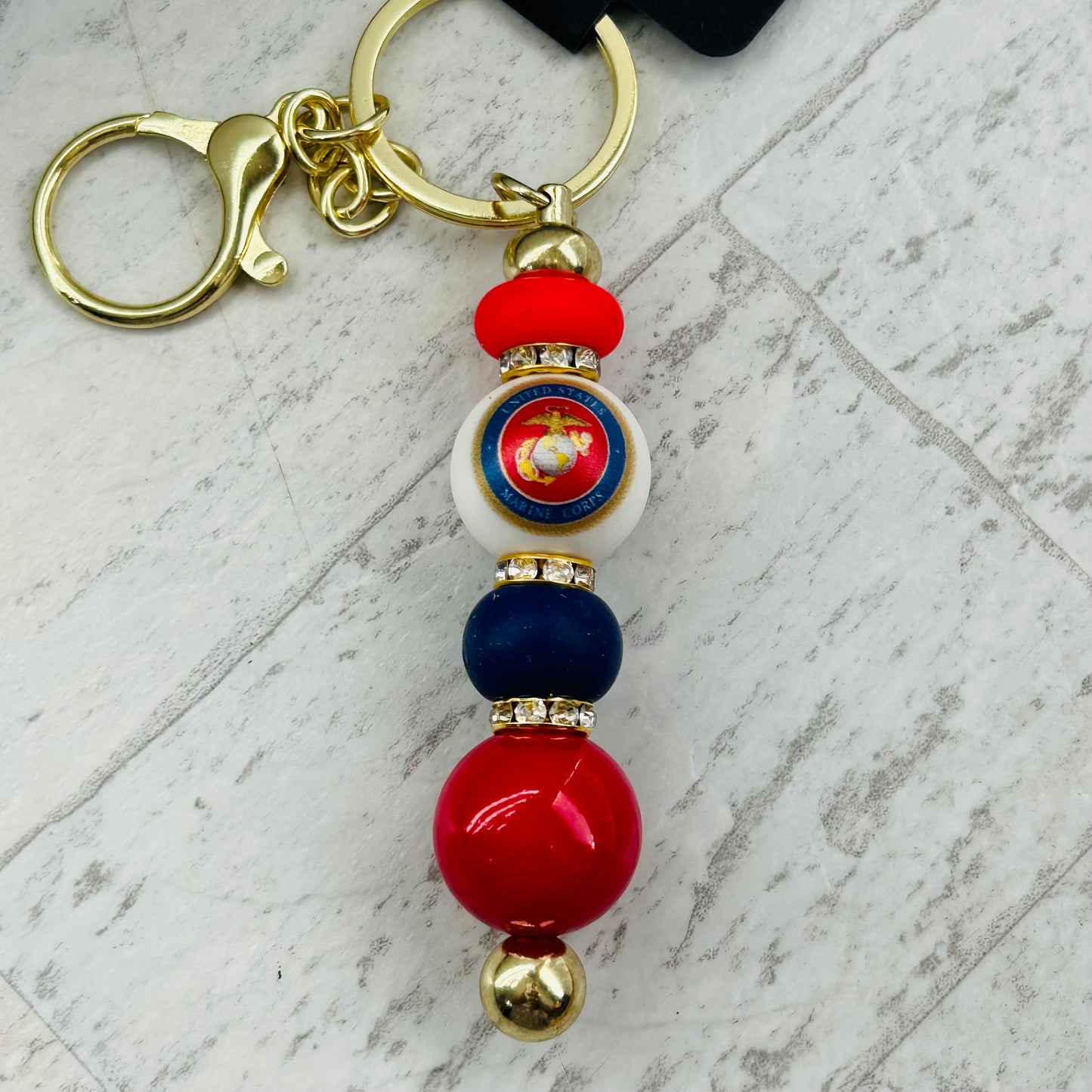 Beaded Keychain • US Marines