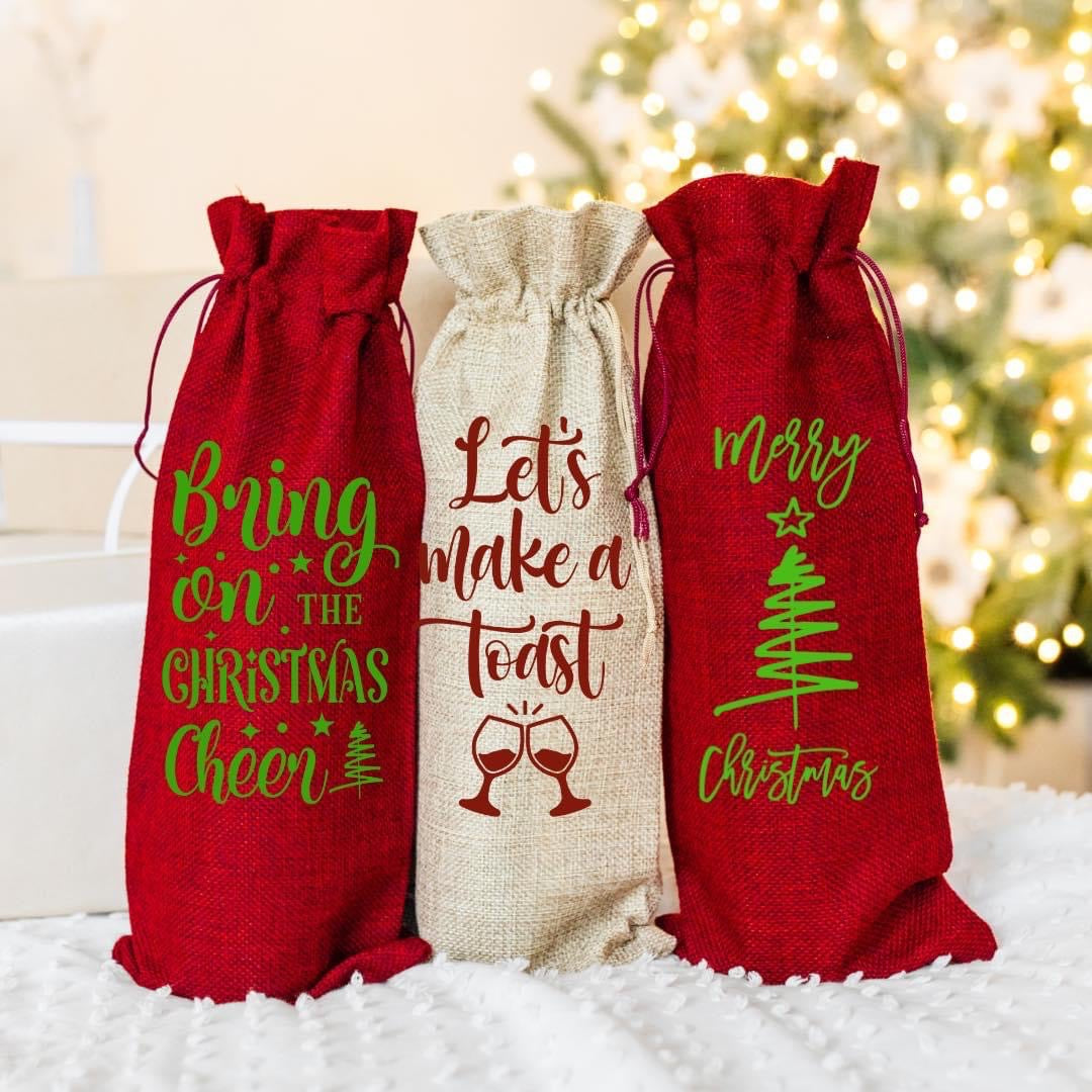 {Christmas) Wine Bags