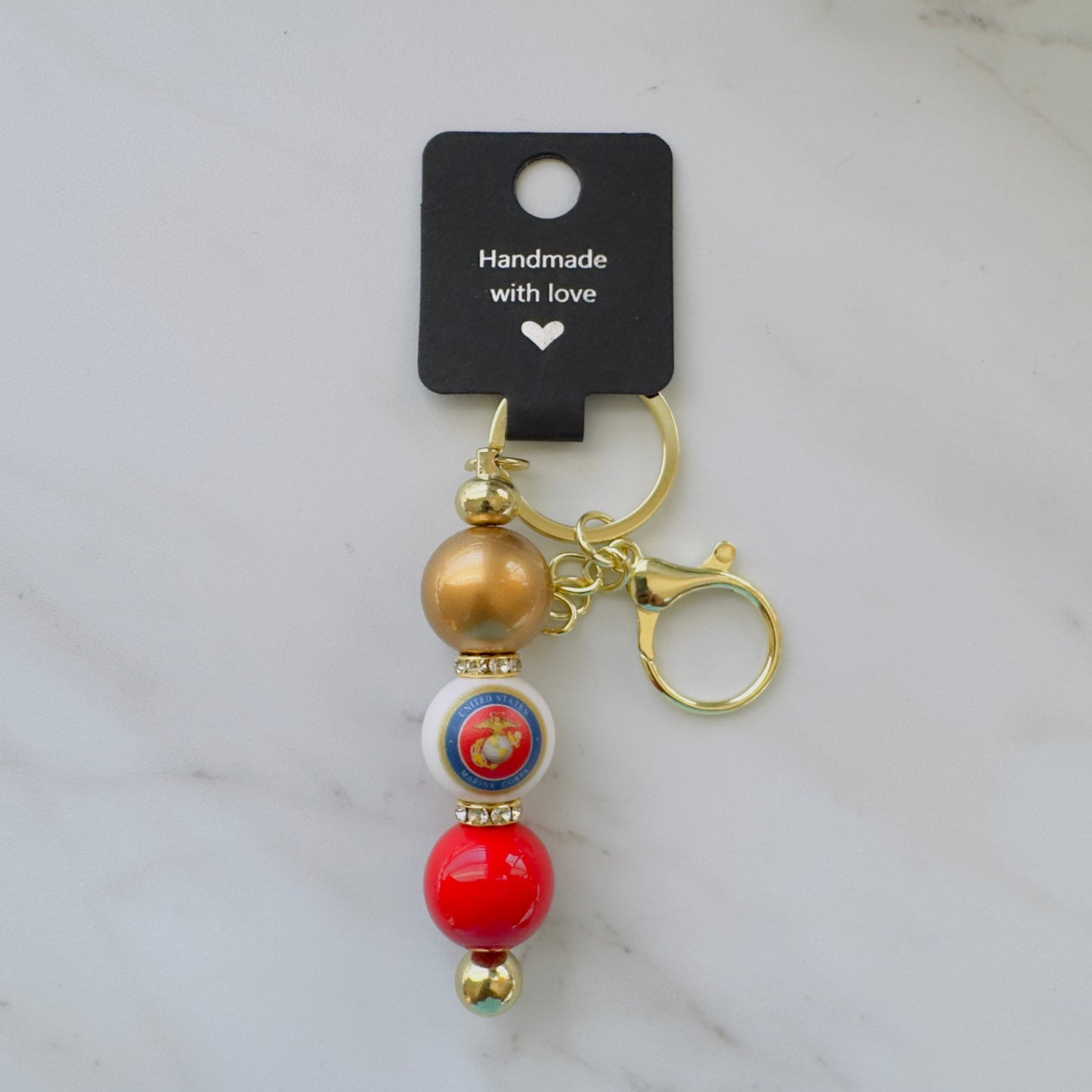Beaded Keychain • US Marines
