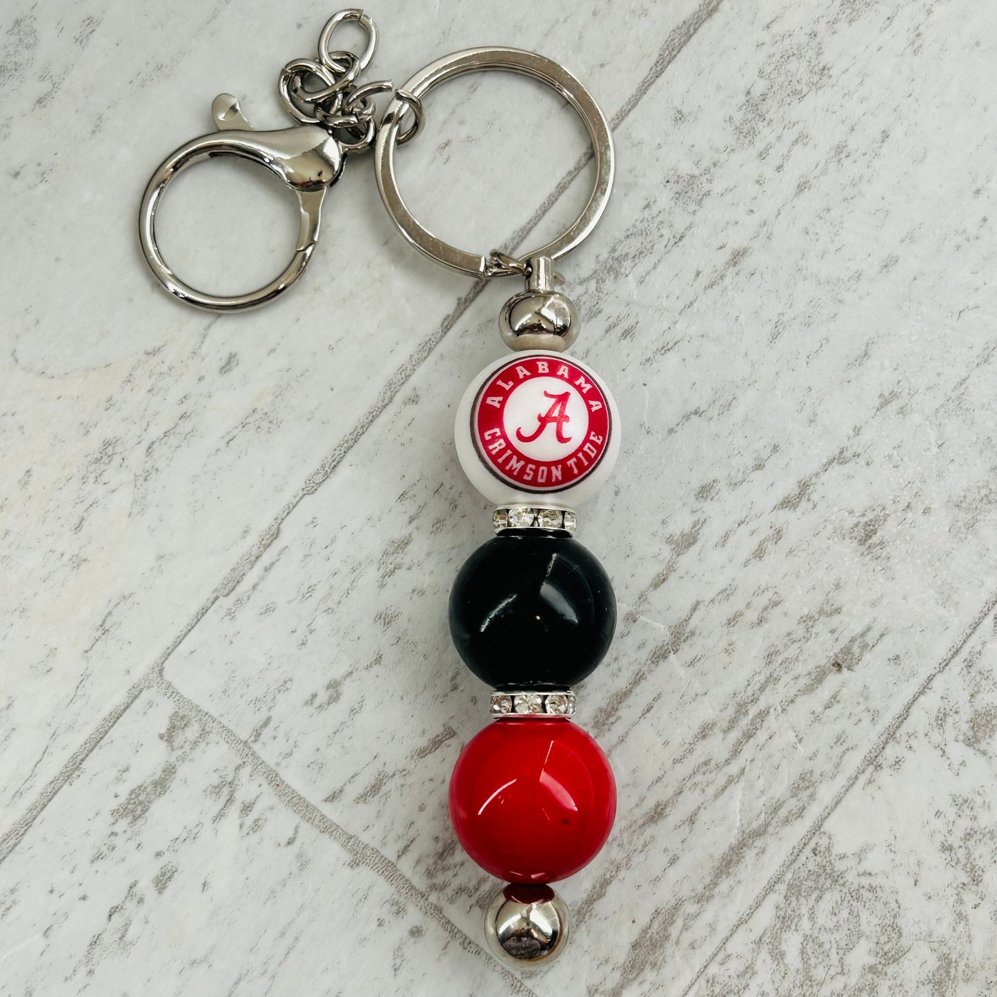 Beaded Keychain • Alabama