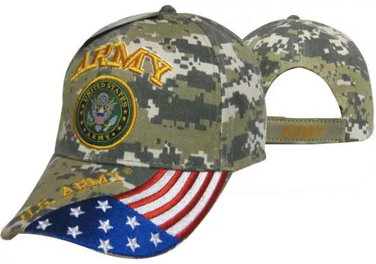 Cap • Army • Digital • Flag Brim