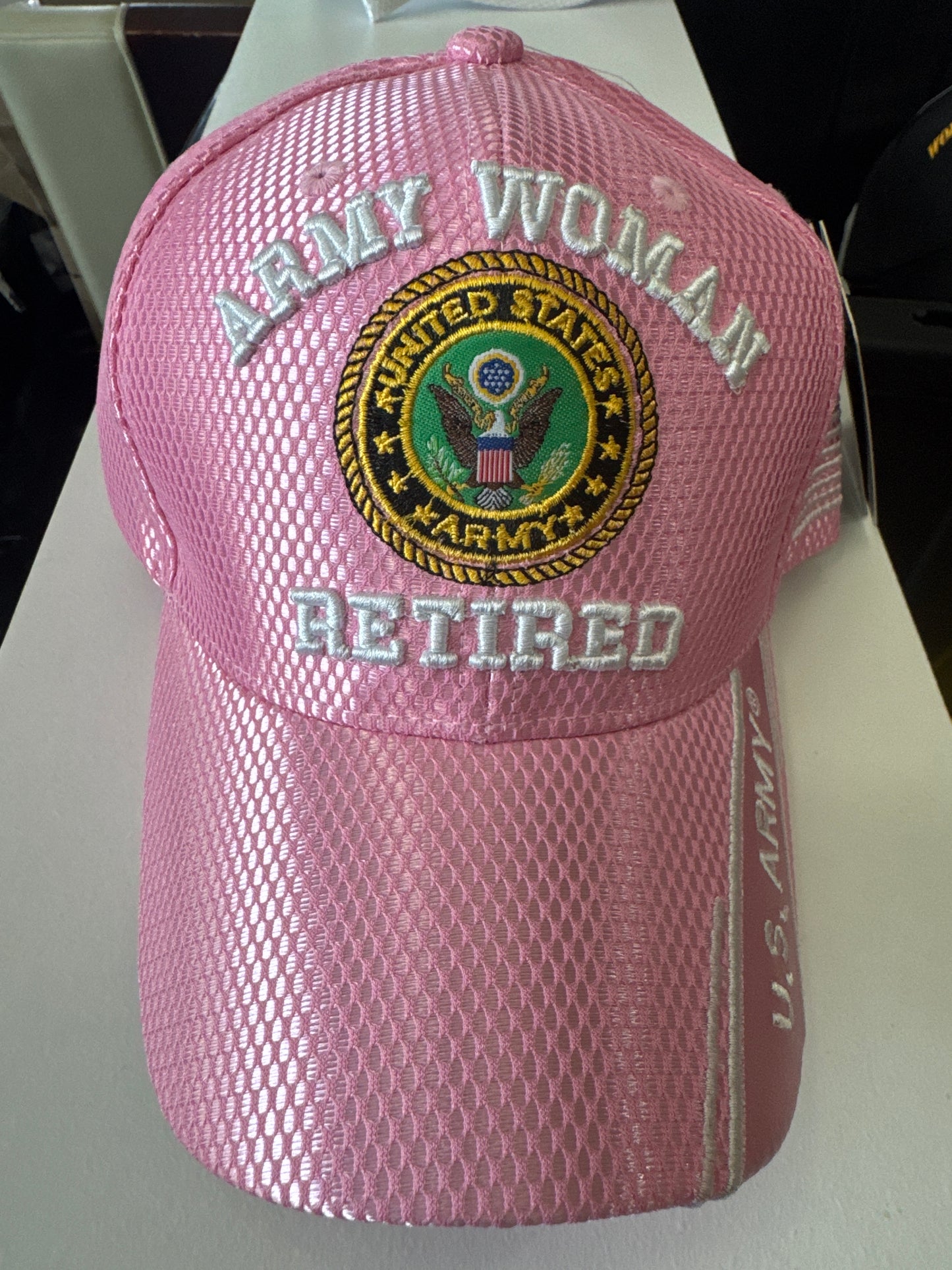 Cap • Army Woman Ret • Pink Shiny Mesh