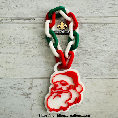 3D • Santa • Elf Necklace