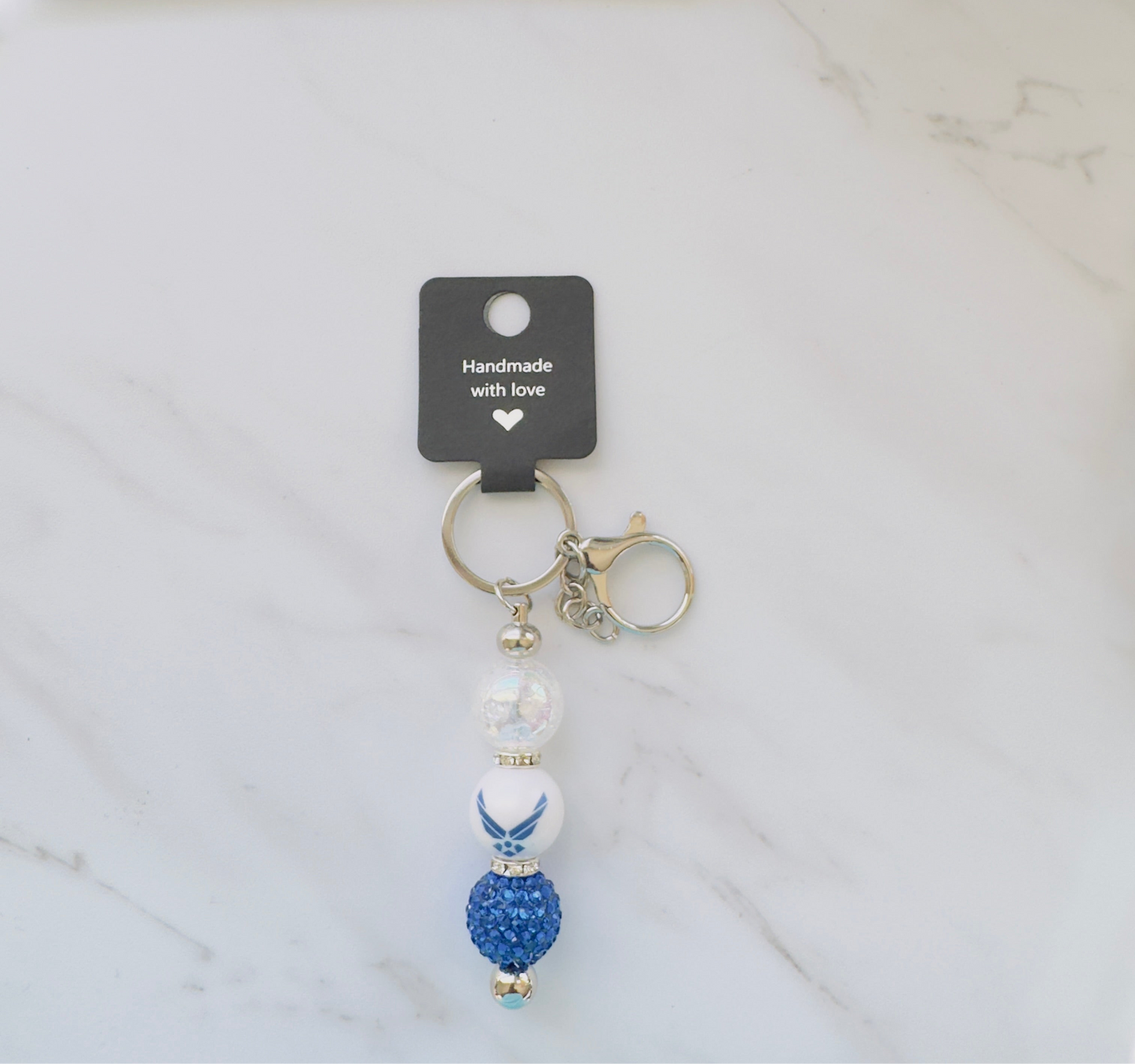 Beaded Keychain • US Air Force