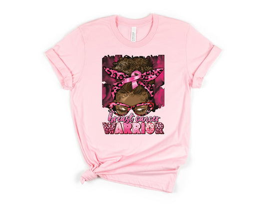 {Breast Cancer} Curly Bun Warrior