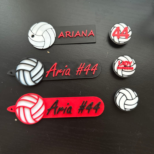 3D Keychain • Custom Volleyball Bag Tag