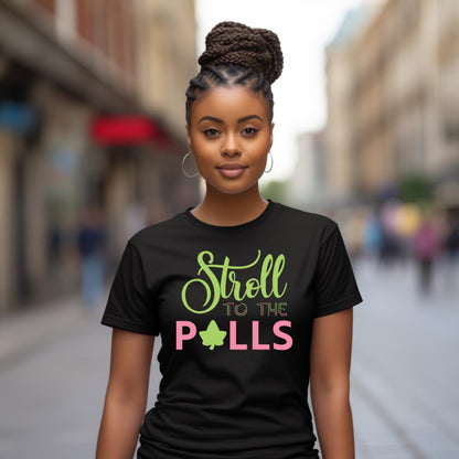 {Greek} Stroll To The Polls - Pink & Green