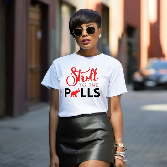 {Greek} Stroll To The Polls - Red & Black