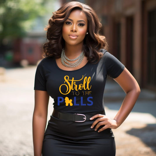 {Greek} Stroll To The Polls - Blue & Gold