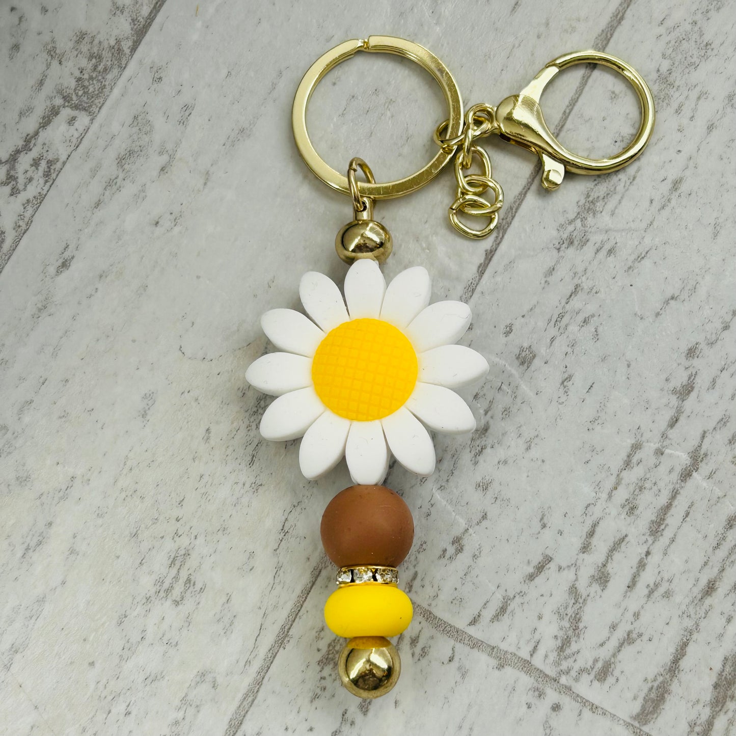 Beaded Keychain • Sunflower