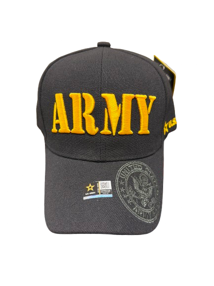 Cap • Army • Black • Gold Print
