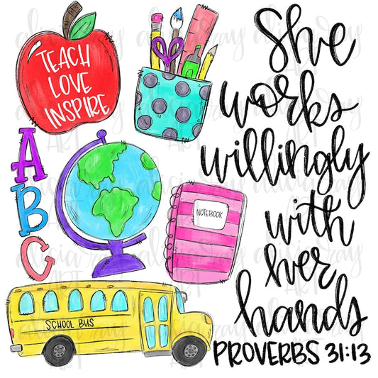 {Teacher} Works Willingly
