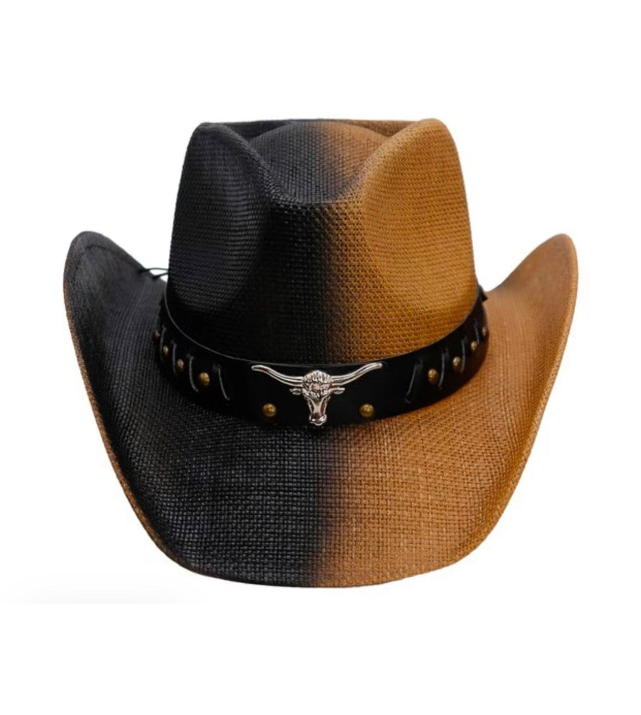 Cowboy Hat • (Black) Longhorn Split Color