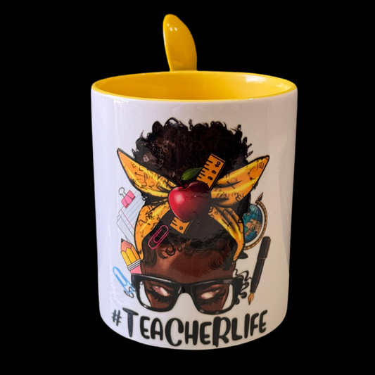 {Teacher} 11oz Mug w/ Spoon