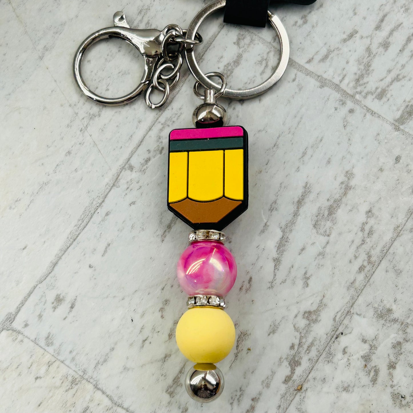 Beaded Keychain • Pencil