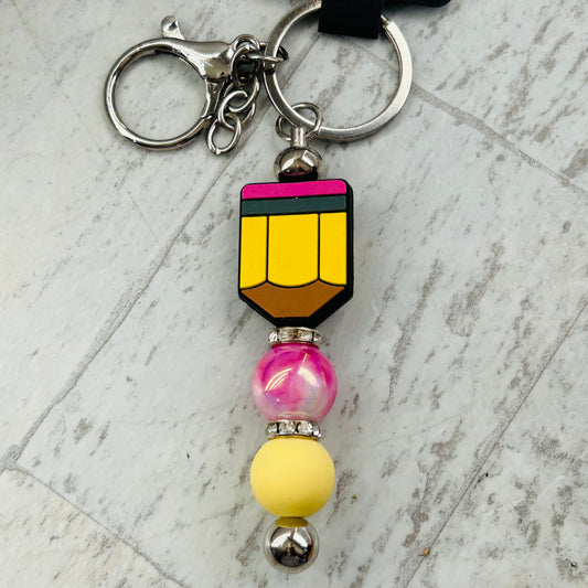 Beaded Keychain • Pencil