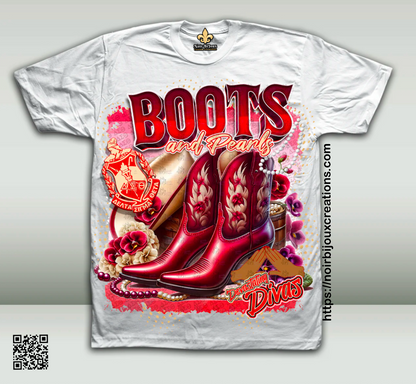 Tee • Boots & Pearls D9/OES