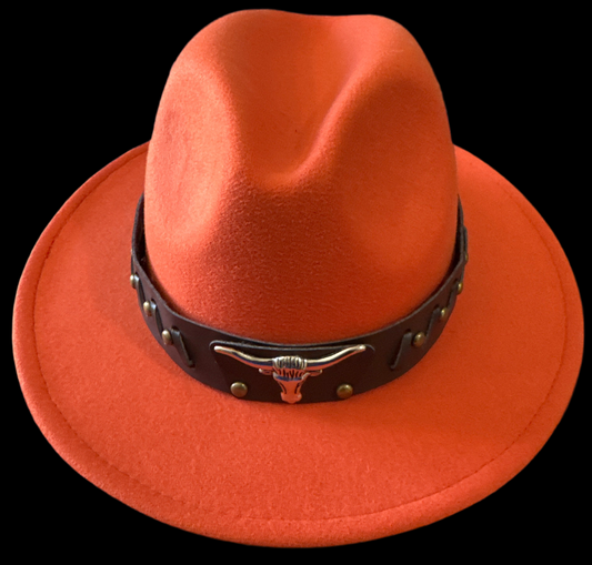 Cowboy Hat • Western Fedora (Orange)