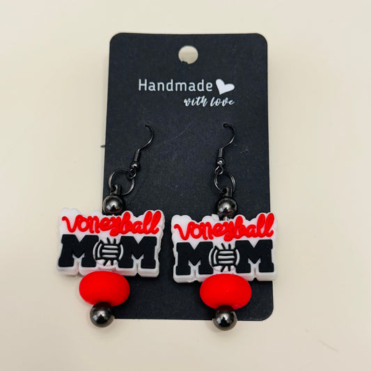 Handmade Earrings • Volleyball Mom