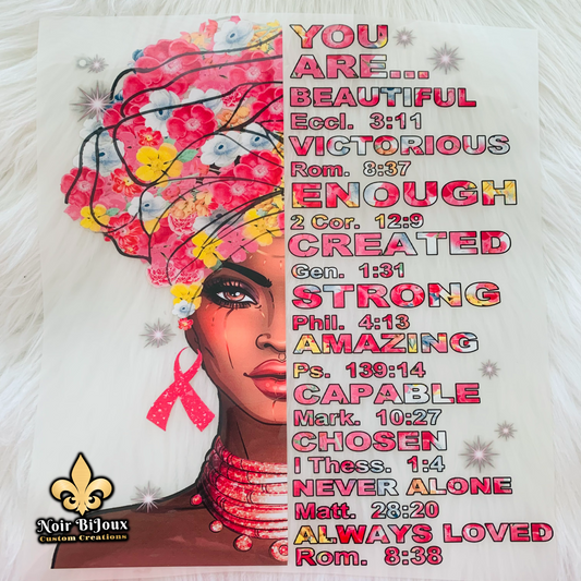 {Breast Cancer} Flower Headwrap