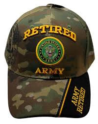 Cap • Army Retired • OCP • Black Brim