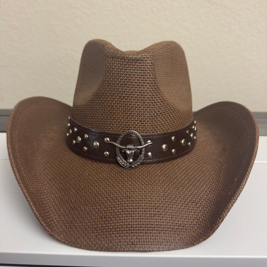 Cowboy Hat • Brim Design (Brown) Longhorns