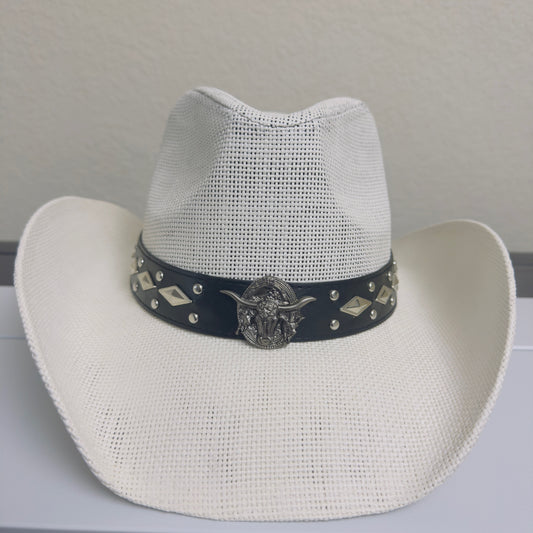 Cowboy Hat • Longhorns (White)