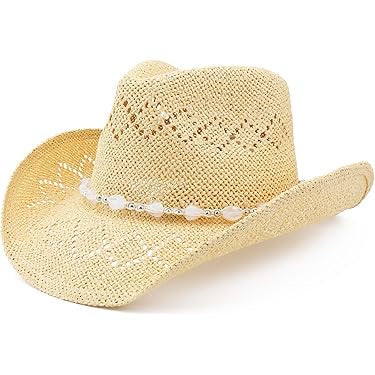 Cowboy Hat • (Natural) Ivory Beaded