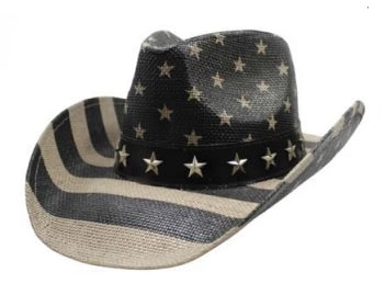 Cowboy Hat • (Black) Stars & Stripes