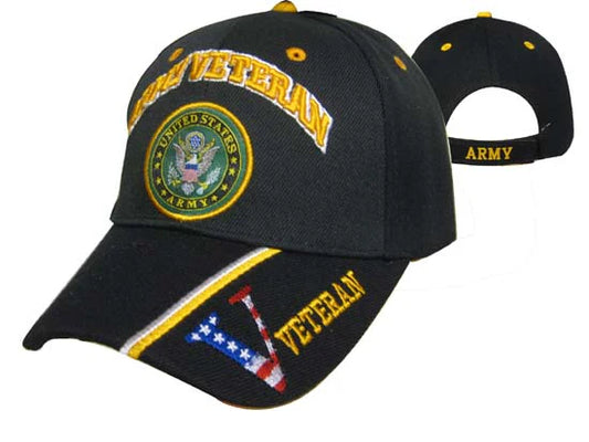 Cap • Army Veteran • Seal • Flag V Brim