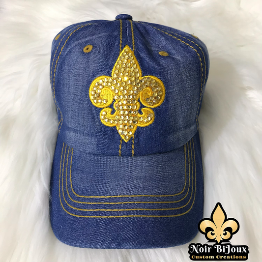 Cap• Bling • Fleur De Lis • Light